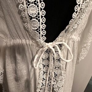 beach throw over shirt white